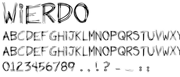 Wierdo font