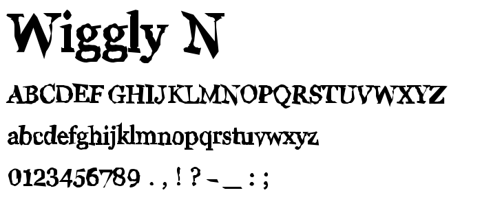 Wiggly_N font