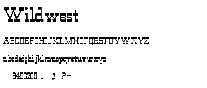 Wildwest font