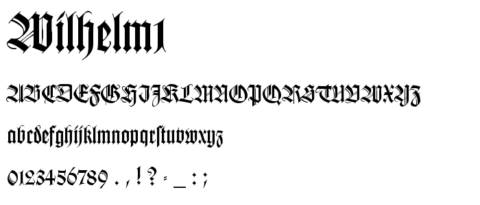 Wilhelm1 font