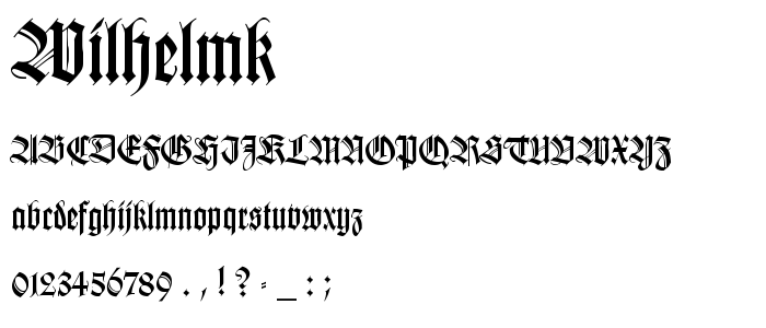 Wilhelmk font