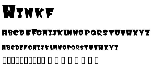 Winkf font