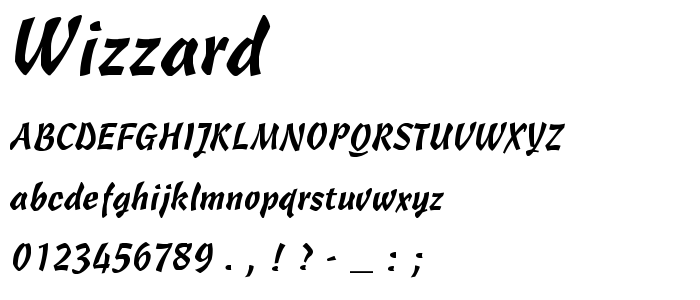 Wizzard font