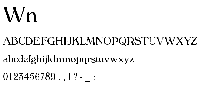 Wn font