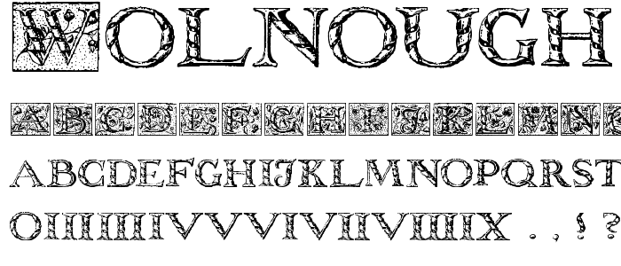 Wolnough font