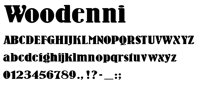 Woodenni font