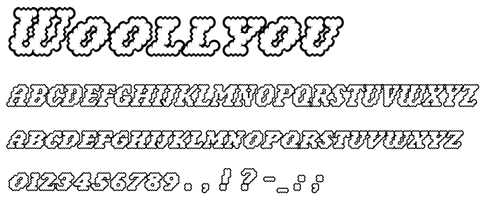 Woollyou font