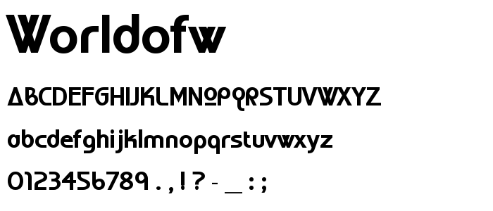 Worldofw font