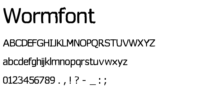 Wormfont font