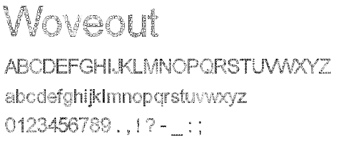 Woveout font