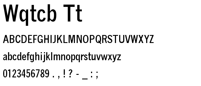 Wqtcb_Tt font