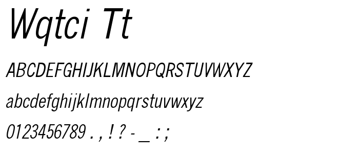 Wqtci_Tt font