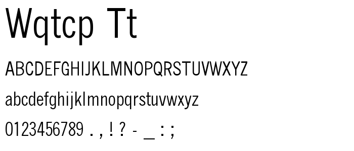 Wqtcp_Tt font