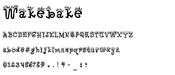 Wakebake font