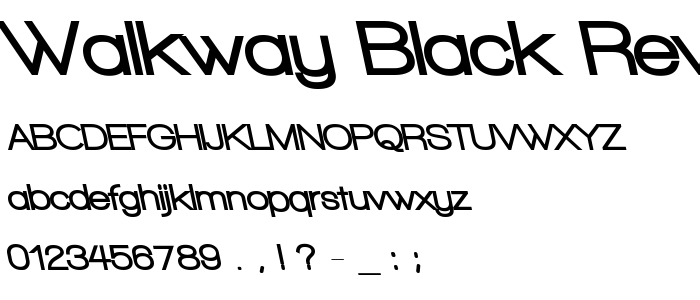 Walkway_Black_Revoblique font