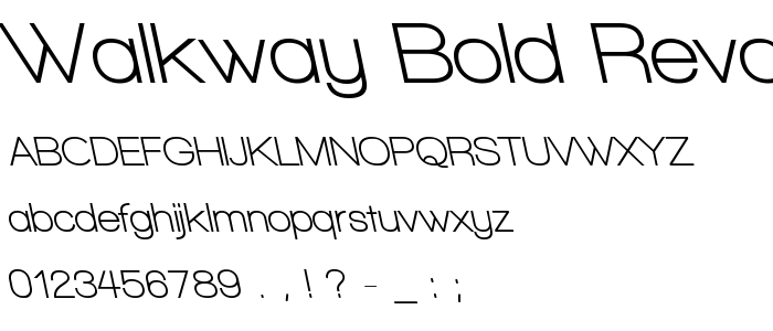 Walkway_Bold_Revoblique font