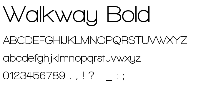 Walkway_Bold font