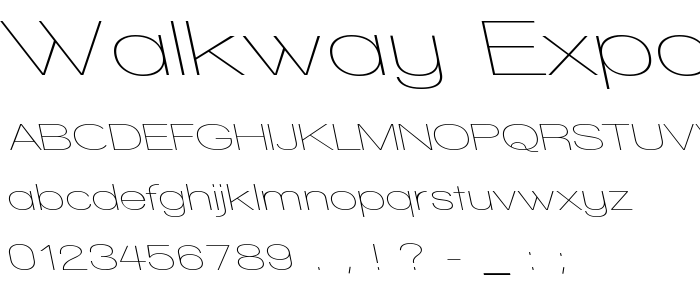 Walkway_Expand_Revoblique font