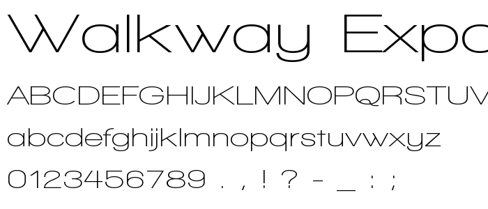 Walkway_Expand_Semibold font