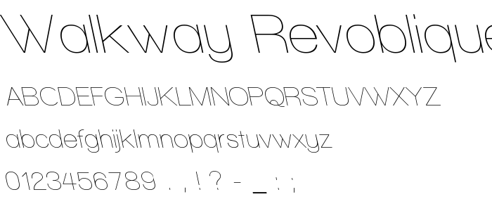 Walkway_Revoblique font