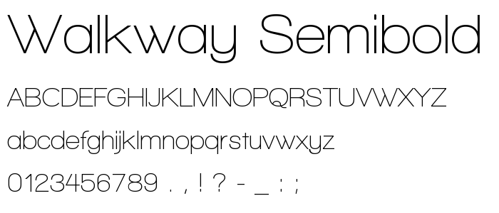 Walkway_Semibold font