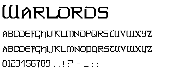 Warlords font