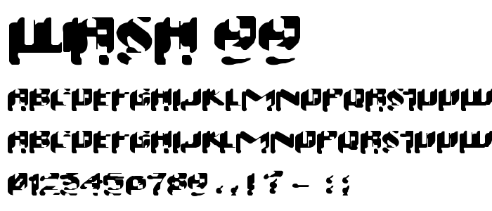 Wash_99 font