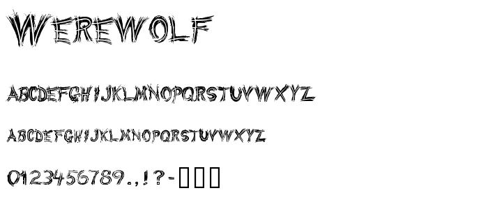 Werewolf font