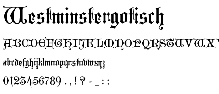 Westminstergotisch font