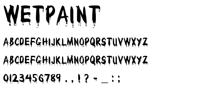 Wetpaint font