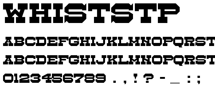 Whiststp font