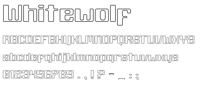 Whitewolf font