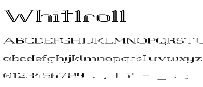 Whitlroll font