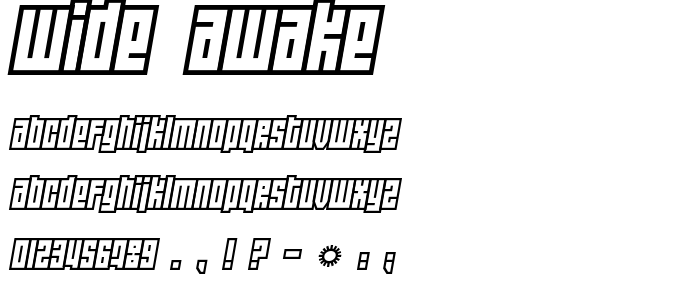 Wide_Awake font