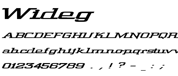 Wideg font