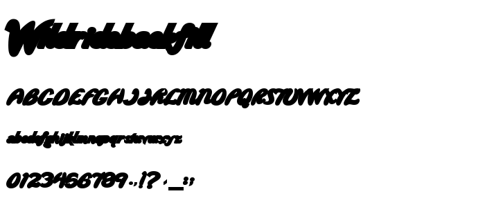 Wildridebackfill font