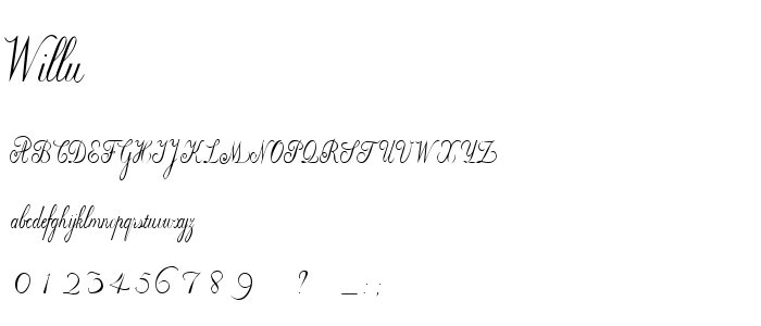 Willu font