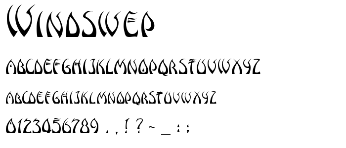 Windswep font