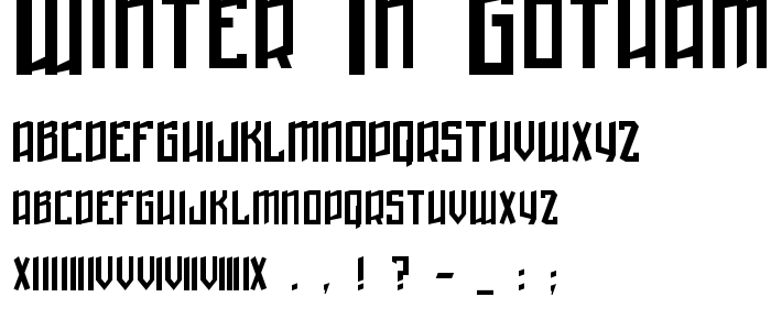 Winter_In_Gotham font