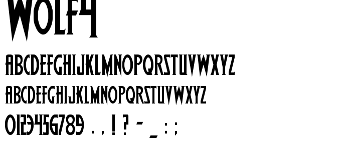 Wolf4 font