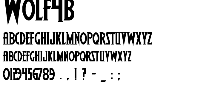 Wolf4b font