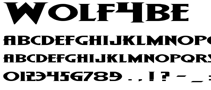 Wolf4be font