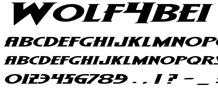 Wolf4bei font