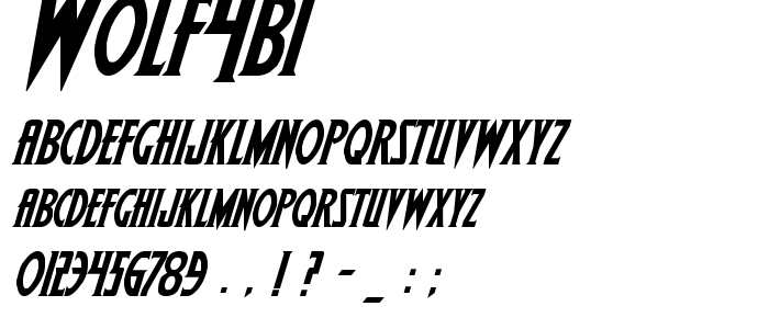 Wolf4bi font