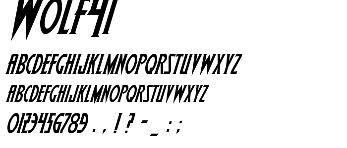 Wolf4i font