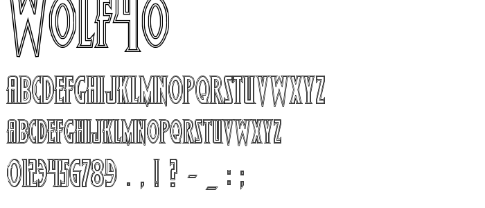 Wolf4o font