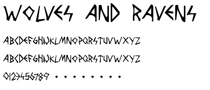 Wolves_And_Ravens font