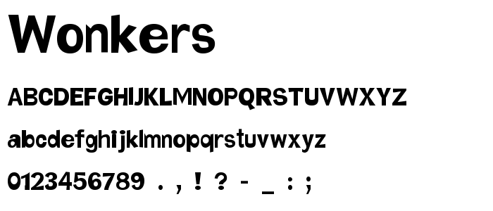 Wonkers font