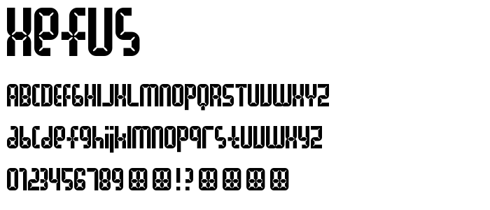 Xefus font