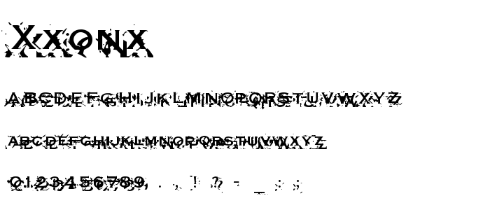 Xxonx font